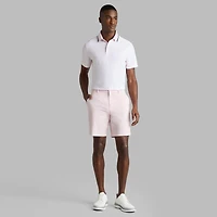 Men's White Board Short Sleeve Polo