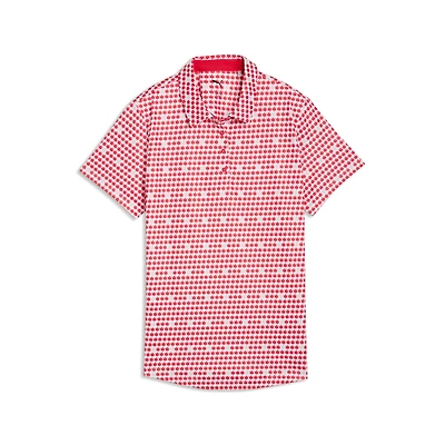 Women's Maple Leaf Printed Short Sleeve Polo