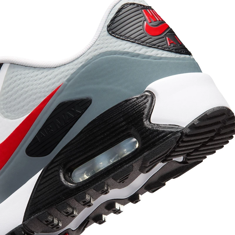 Air Max 90 Spikeless Golf Shoe - White/Grey/Red