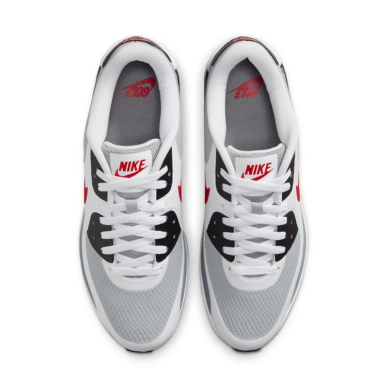 Air Max 90 Spikeless Golf Shoe - White/Grey/Red