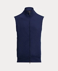 Men's Sleeveless Quilted Double Knit Full Zip Vest