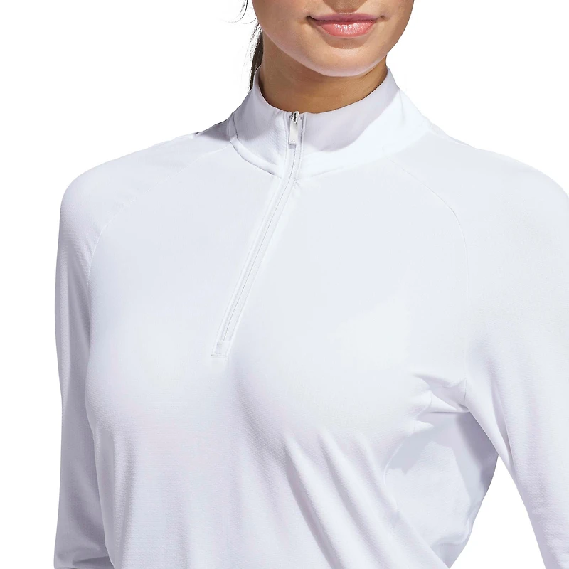 Women's Ultimate365 Solid 1/4 Zip Mock Neck Sweater