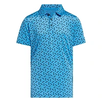 Boy's Ultimate365 Printed Mesh Short Sleeve Polo