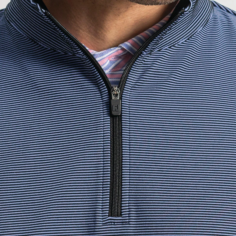 Men's Ottoman Stripe Knit 1/4 Zip Sweater