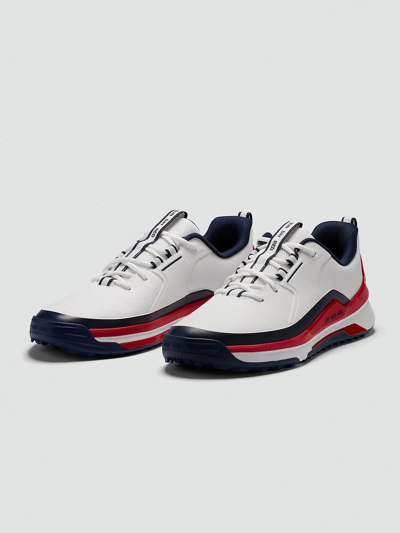 Men's Presidio US Open Spikeless Golf Shoe - White/Red/Navy