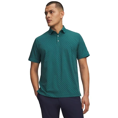 Men's UA Drive Printed Rib Short Sleeve Polo