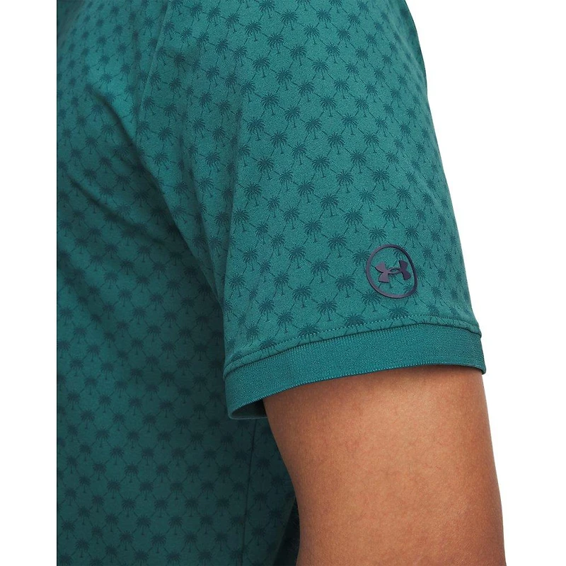 Men's UA Drive Printed Rib Short Sleeve Polo