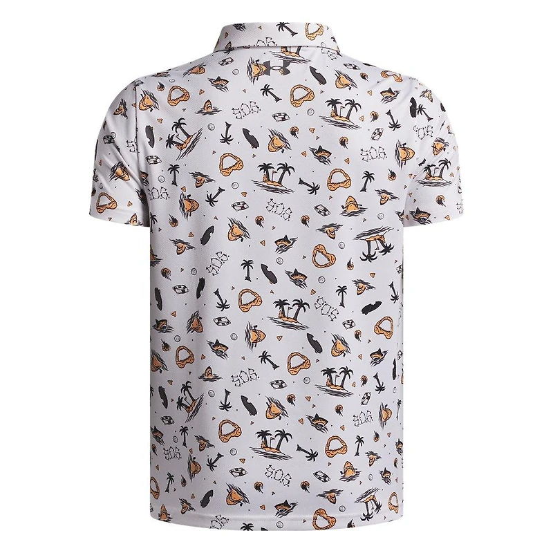 Boy's UA Matchplay Printed Short Sleeve Polo