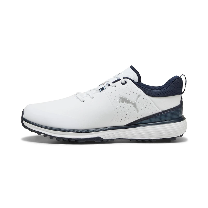 Men's Fusion Grip ST Spiked Golf Shoe - White/Navy (Wide)