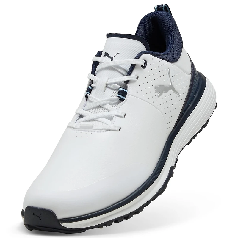 Men's Fusion Grip ST Spiked Golf Shoe - White/Navy (Wide)