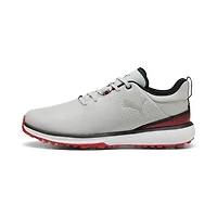 Men's Fusion Grip ST Spiked Golf Shoe - Grey/Red (Wide)