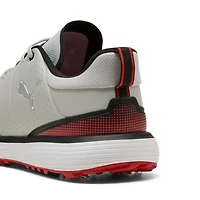 Men's Fusion Grip ST Spiked Golf Shoe - Grey/Red (Wide)