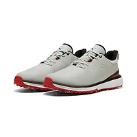 Men's Fusion Grip ST Spiked Golf Shoe - Grey/Red (Wide)