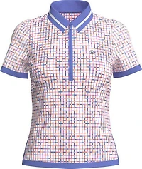 Women's 1/2 Zip Mesh Short Sleeve Polo