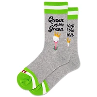 Women's Queen of the Green Crew Sock