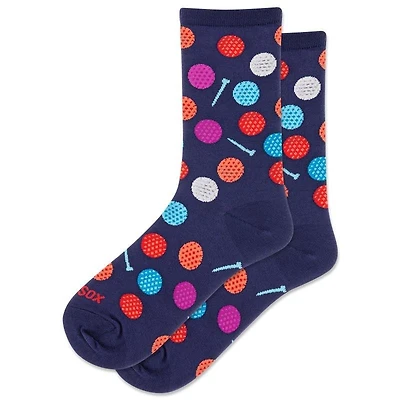 Women's Fun Golf Balls Crew Sock