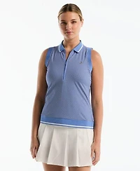 Women's Geo Print Sleeveless Polo