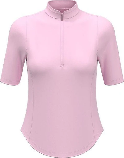 Women's Zip Mock 1/2 Sleeve Top