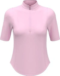 Women's Zip Mock 1/2 Sleeve Top