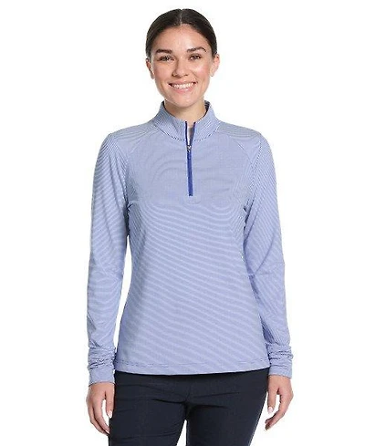 Women's Feeder Stripe 1/4 Zip Long Sleeve Top