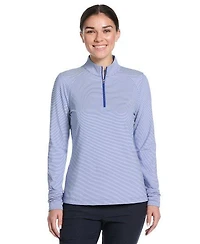 Women's Feeder Stripe 1/4 Zip Long Sleeve Top