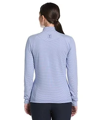 Women's Feeder Stripe 1/4 Zip Long Sleeve Top