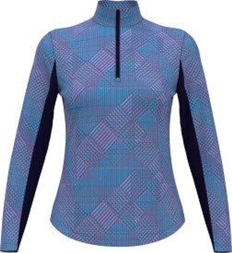 Women's Facet Geo Sun Protection 1/4 Zip Long Sleeve Top
