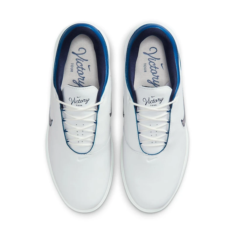 Victory Tour 4 Spiked Golf Shoe - White/Navy