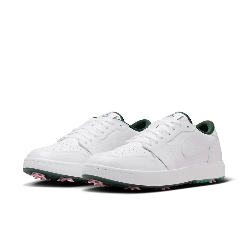Air Jordan 1 Low G Spiked Golf Shoe - White/Green/Pink