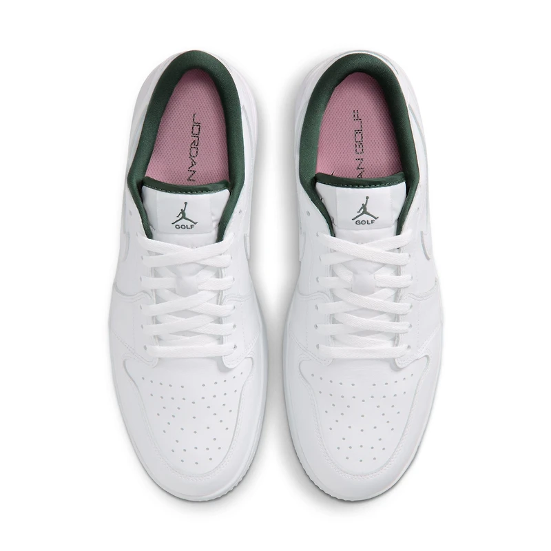 Air Jordan 1 Low G Spiked Golf Shoe - White/Green/Pink
