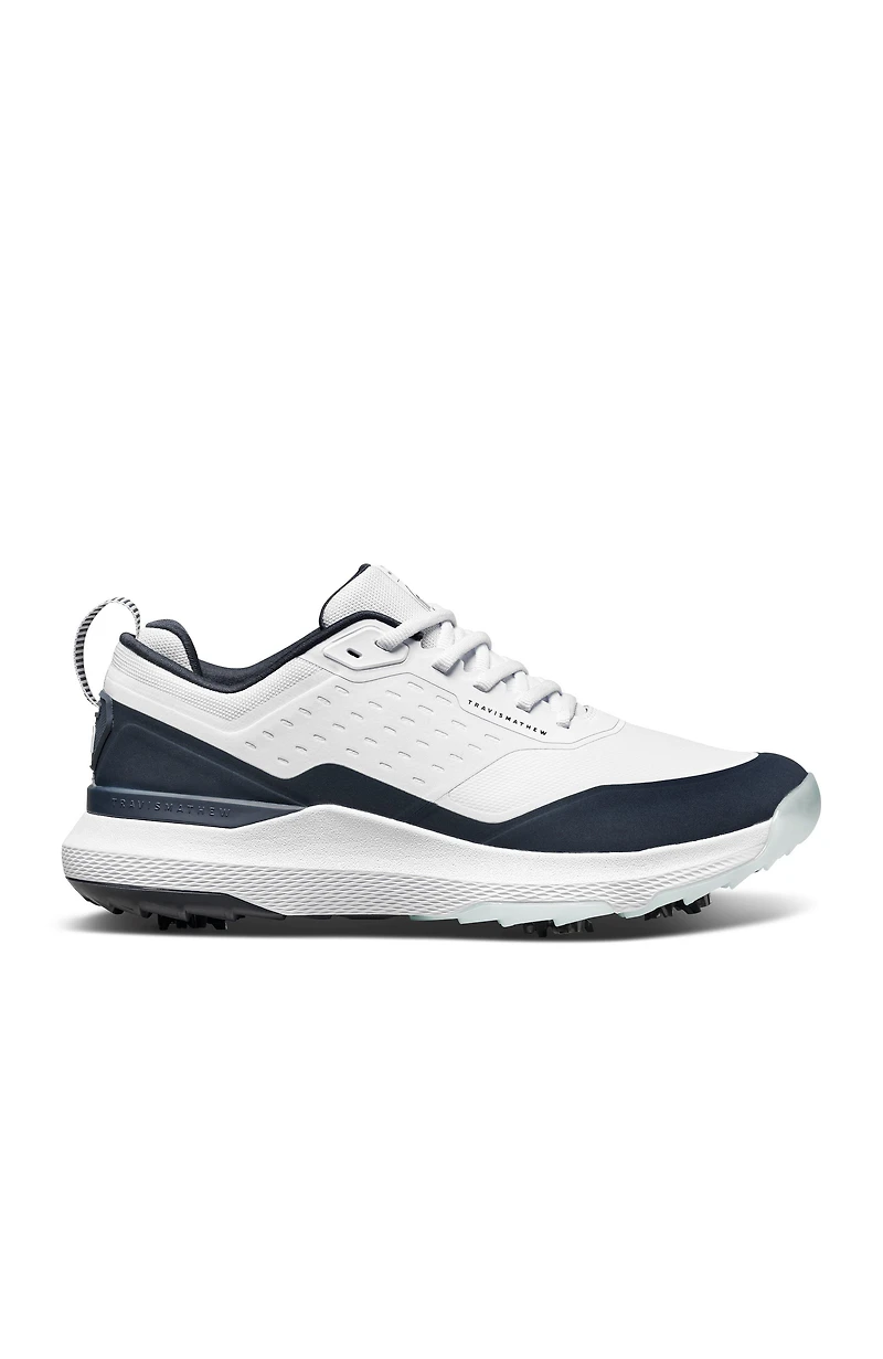 Men's NuAge Mega Spiked Golf Shoe - White/Navy