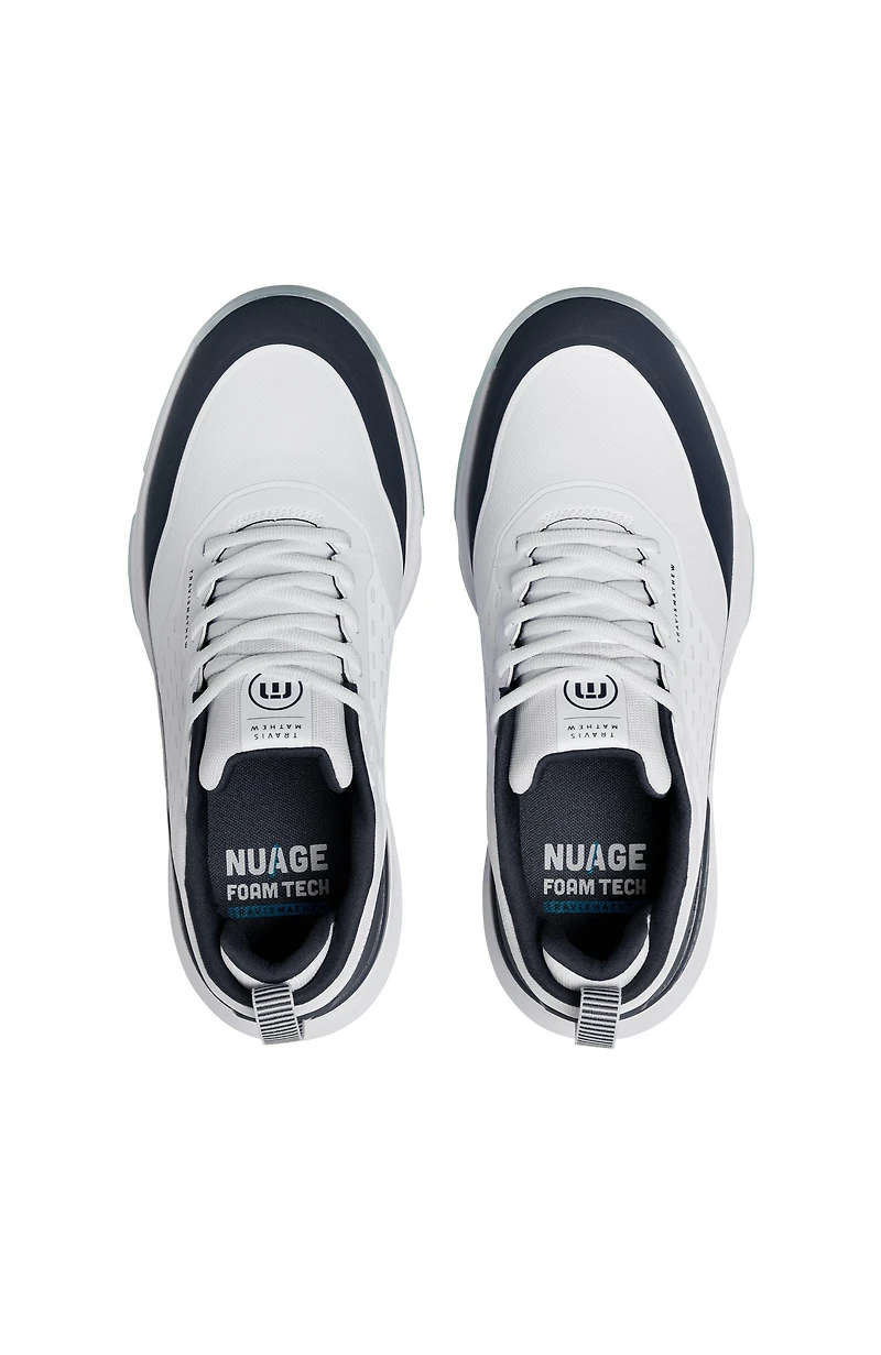 Men's NuAge Mega Spiked Golf Shoe - White/Navy