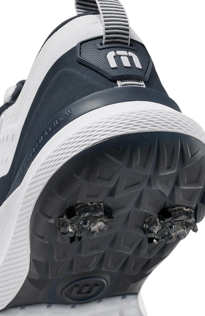 Men's NuAge Mega Spiked Golf Shoe - White/Navy
