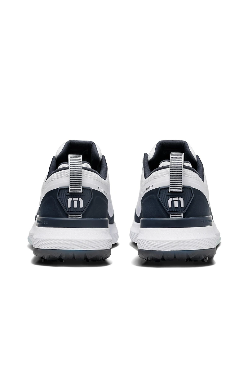 Men's NuAge Mega Spiked Golf Shoe - White/Navy