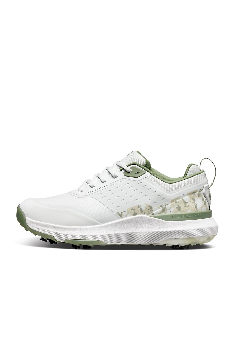 Men's NuAge Mega Spiked Golf Shoe - White/Green