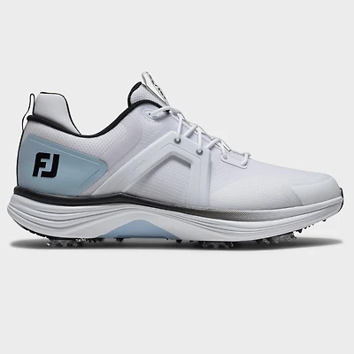 Men's Hyperflex Spiked Golf Shoe - White/Black/Light Blue