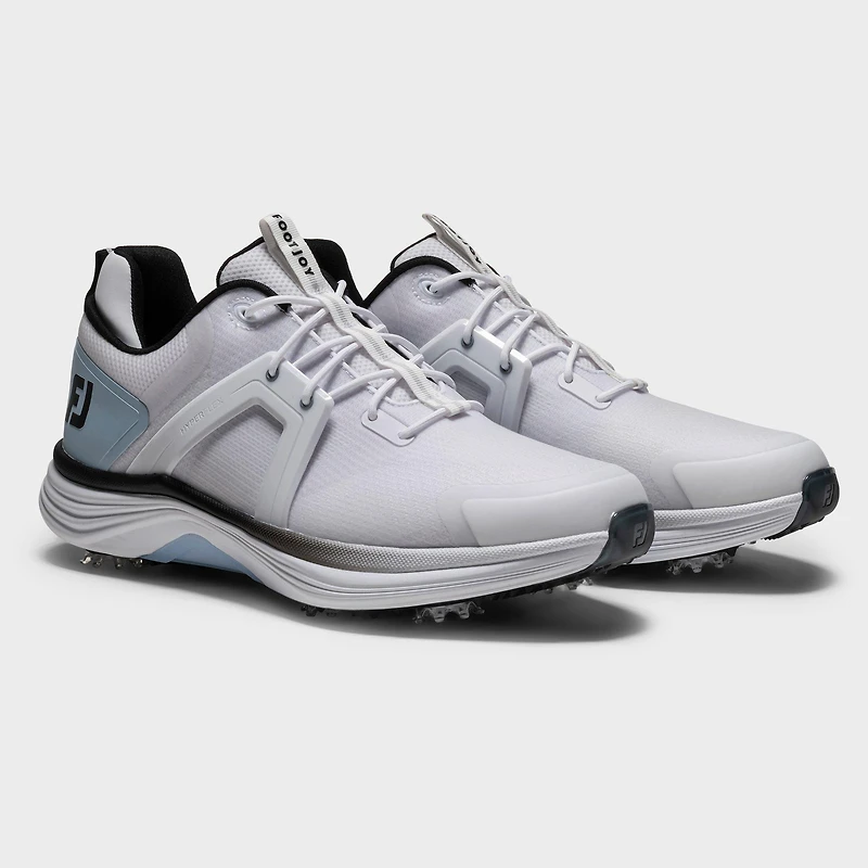 Men's Hyperflex Spiked Golf Shoe - White/Black/Light Blue