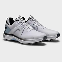 Men's Hyperflex Spiked Golf Shoe - White/Black/Light Blue