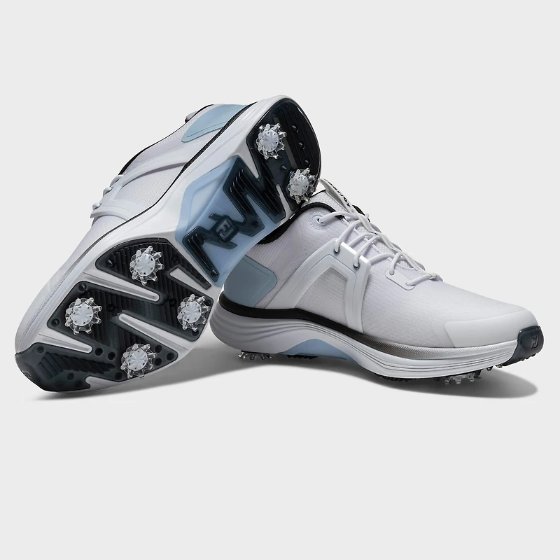 Men's Hyperflex Spiked Golf Shoe - White/Black/Light Blue