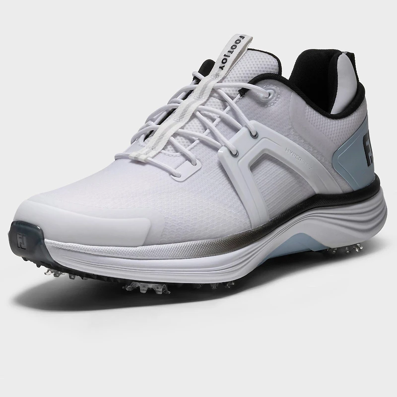 Men's Hyperflex Spiked Golf Shoe - White/Black/Light Blue
