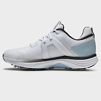 Men's Hyperflex Spiked Golf Shoe - White/Black/Light Blue