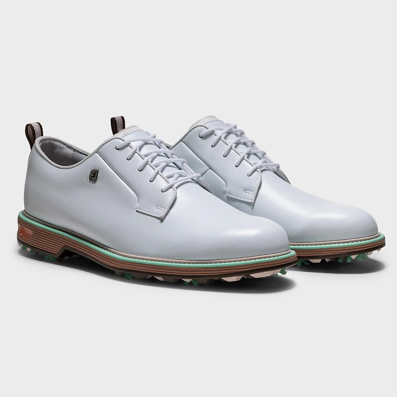 Men's Premiere Series Field Spiked Golf Shoe - White/Tan/Green