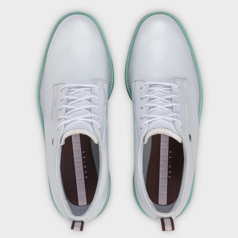 Men's Premiere Series Field Spiked Golf Shoe - White/Tan/Green