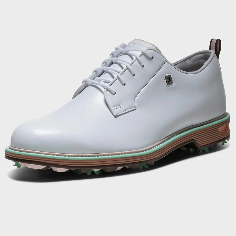 Men's Premiere Series Field Spiked Golf Shoe - White/Tan/Green