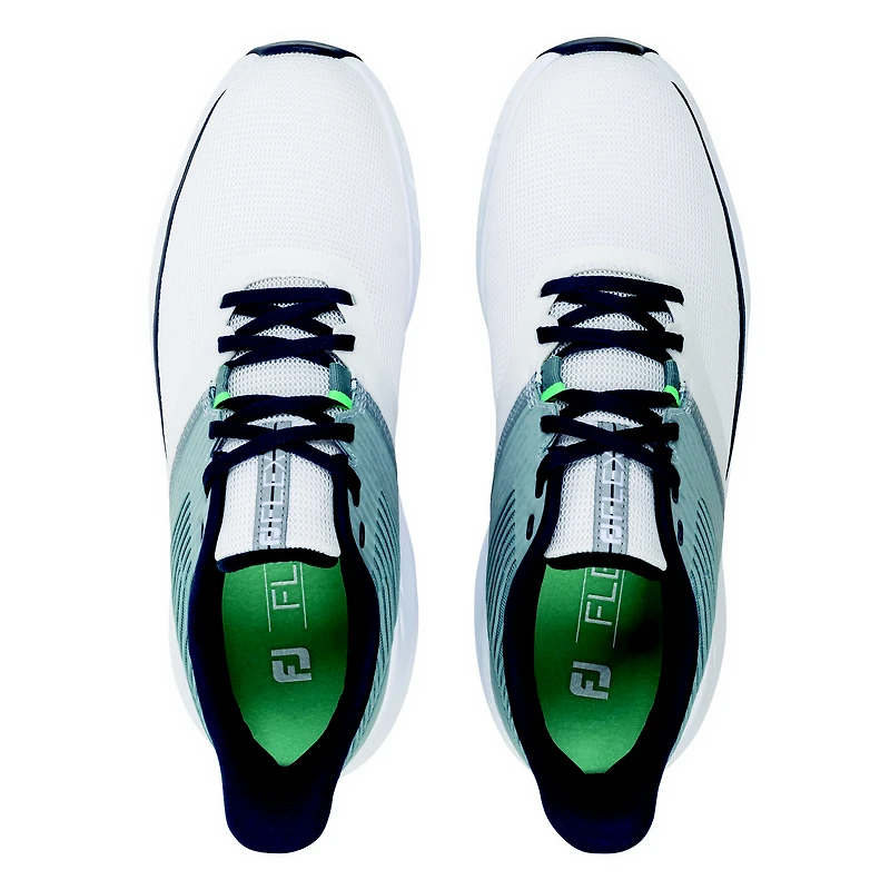 Men's Flex Spikeless Golf Shoe - White/Blue