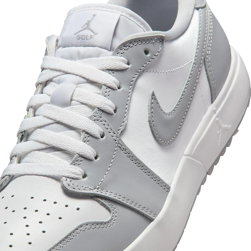 Air Jordan 1 Low G Spiked Golf Shoe - Grey/White