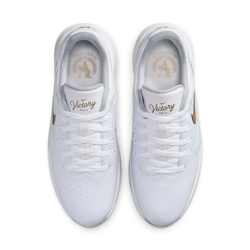 Victory Pro 4 Players NRG Spiked Golf Shoe - White/Gold
