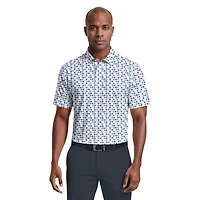 Men's All Over Novelty Printed Short Sleeve Polo