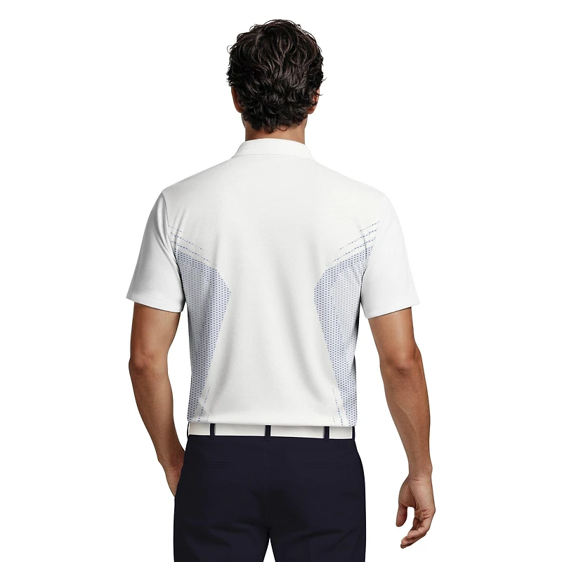 Men's Faux Seamless Mapped Short Sleeve Polo