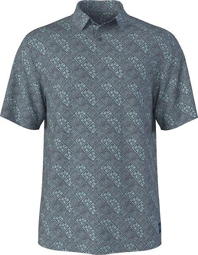 Men's Tropical Argyle Printed Short Sleeve Polo